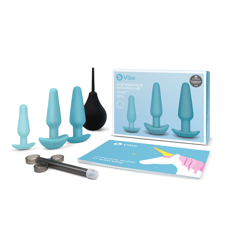 b-Vibe 7-Piece Anal Training & Education Set Teal