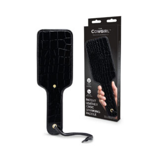 The Cowgirl Essentials Patent Leather Croc Spanking Paddle