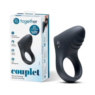 Together Couplet Silicone Vibrating Textured Cock Ring
