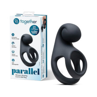 Together Parallel Silicone Vibrating Cock & Ball Ring