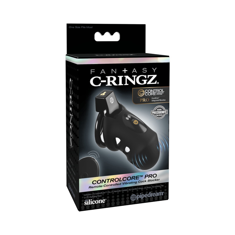 "Fantasy C-Ringz ControlCore Pro
Remote-Controlled Vibrating Cock Blocker Black"