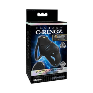 "Fantasy C-Ringz ControlCore Elite 
Remote-Controlled Vibrating & Electro-Stim Cock Blocker Black"