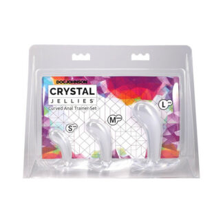 Crystal Jellies Curved Anal Trainer Set Clear