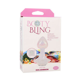 Booty Bling Jeweled Wearable Silicone Plug Small Translucent