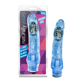 Naturally Yours Mambo Vibe Realistic 9 in. Vibrating Dildo Blue