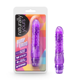 Naturally Yours Bump n' Grind Textured Slimline Vibrator Purple