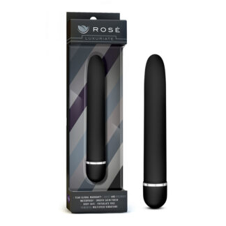 Rose Luxuriate Classic Slimline Vibrator Black