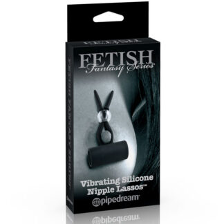 Fetish Fantasy Series Limited Edition Vibrating Silicone Nipple Lassos Black