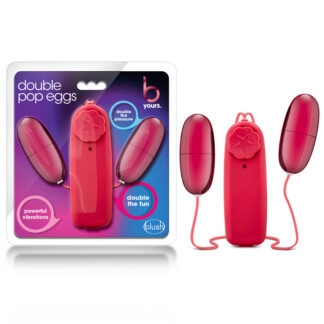 B Yours Double Pop Eggs Remote-Controlled Dual Bullet Vibrator Cerise