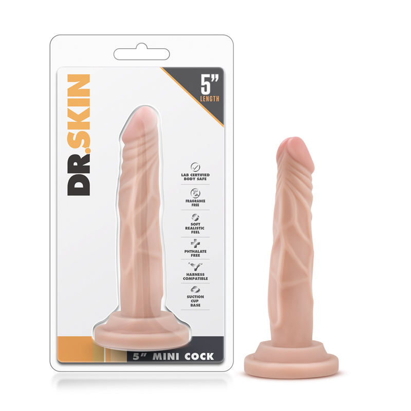 Dr. Skin Mini Cock Realistic 5 in. Dildo Beige