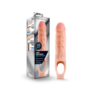 Performance 9 in. Cock Sheath Penis Extender Sling Beige