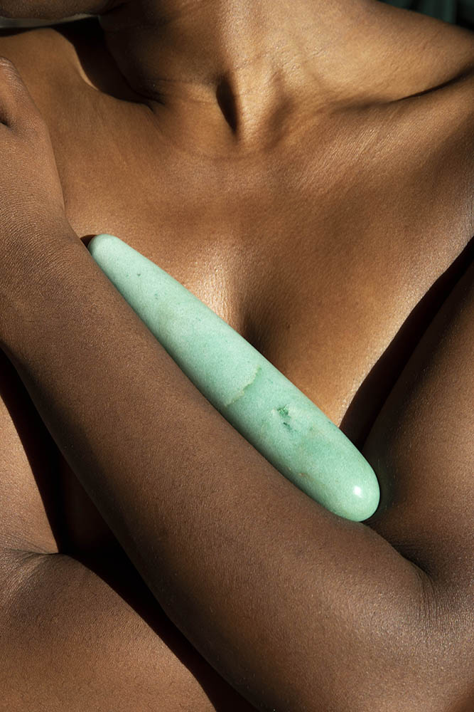 Chakrubs Indian Jade Original Green Aventurine Wand